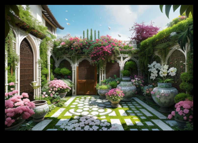 تزهر وضربات الفرشاة: إنشاء روائع فنية في الحديقة